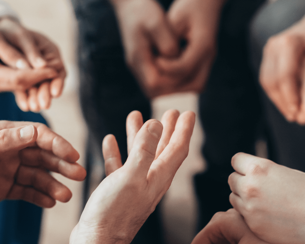 Hands in a circle